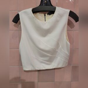 Alice + Olivia cropped white top